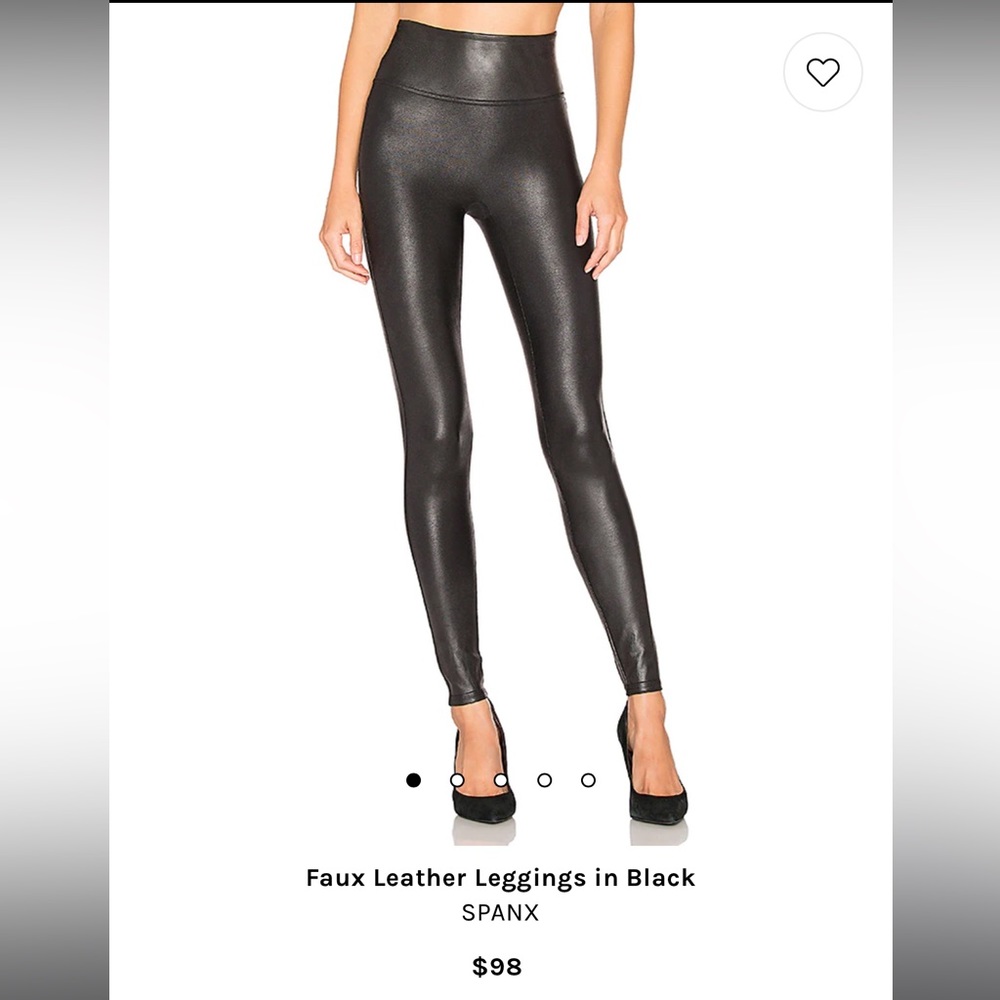 SPANX Faux Leather Leggings Black Size Small